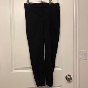 Black Petite Slim cropped Ruby pant in stretch twill